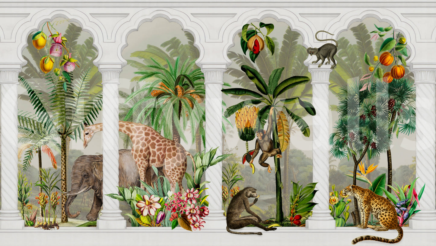Imperial Archway Tropical Safari Mural Wall Mural