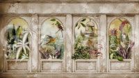 Vintage Parrot Arches Wall Mural Wall Mural