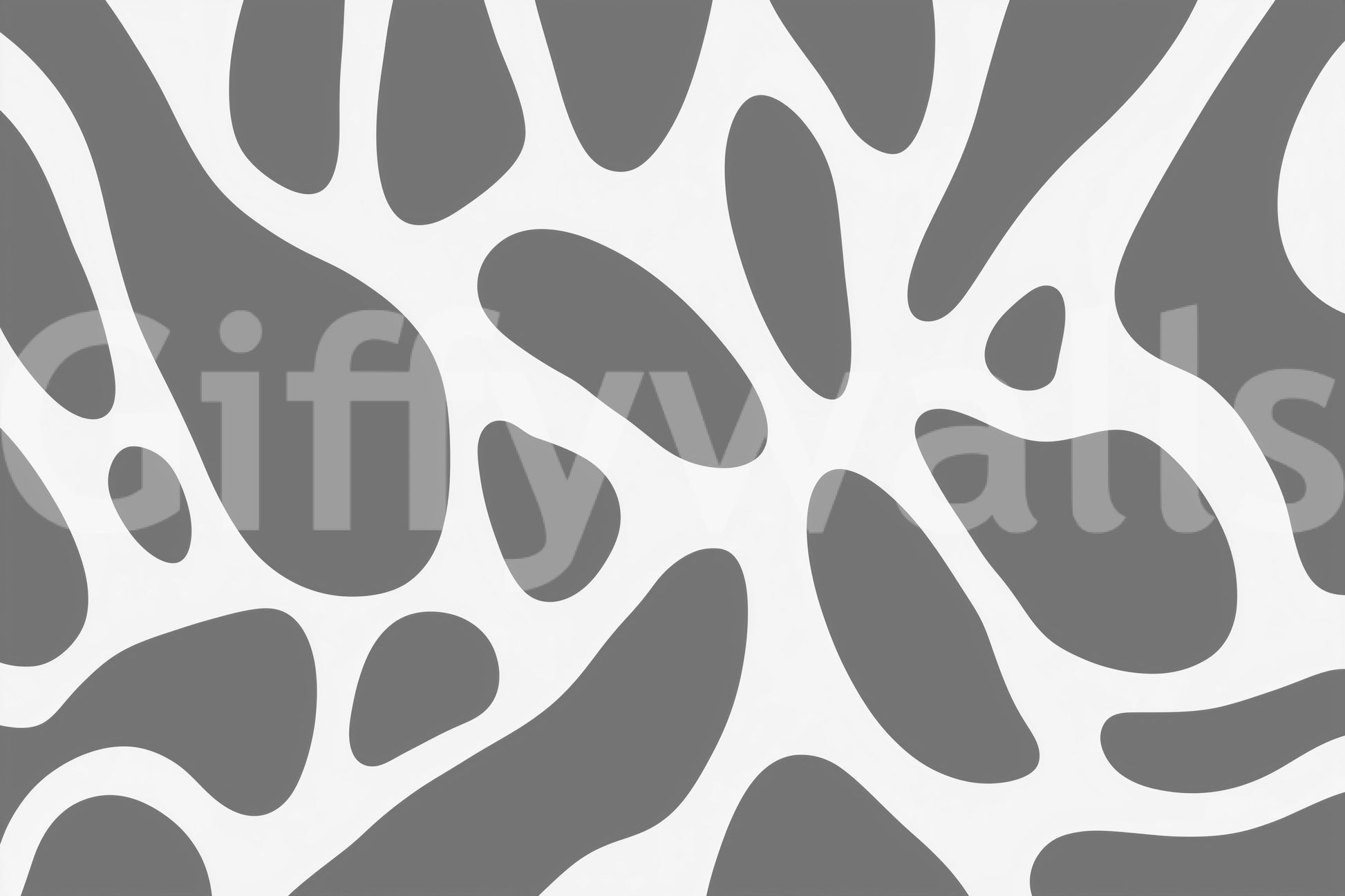 A loose no repeat layout spreads over the Gray Fluid Shapes wall mural, GD10805

