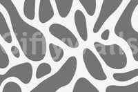 A loose no repeat layout spreads over the Gray Fluid Shapes wall mural, GD10805
