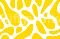 Warm golden yellow contrasts a clean white base in the abstract wall mural GD10807

