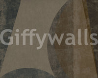 Matte arcs wall mural mixing brown, taupe, and charcoal, GD10816

