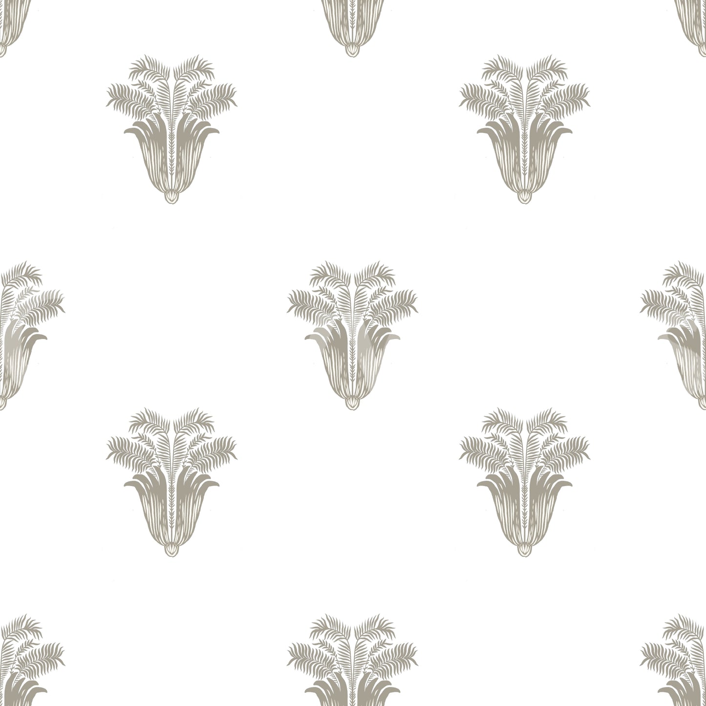 Minimalist Taupe Palm Frond Wallpaper Wallpaper⁠