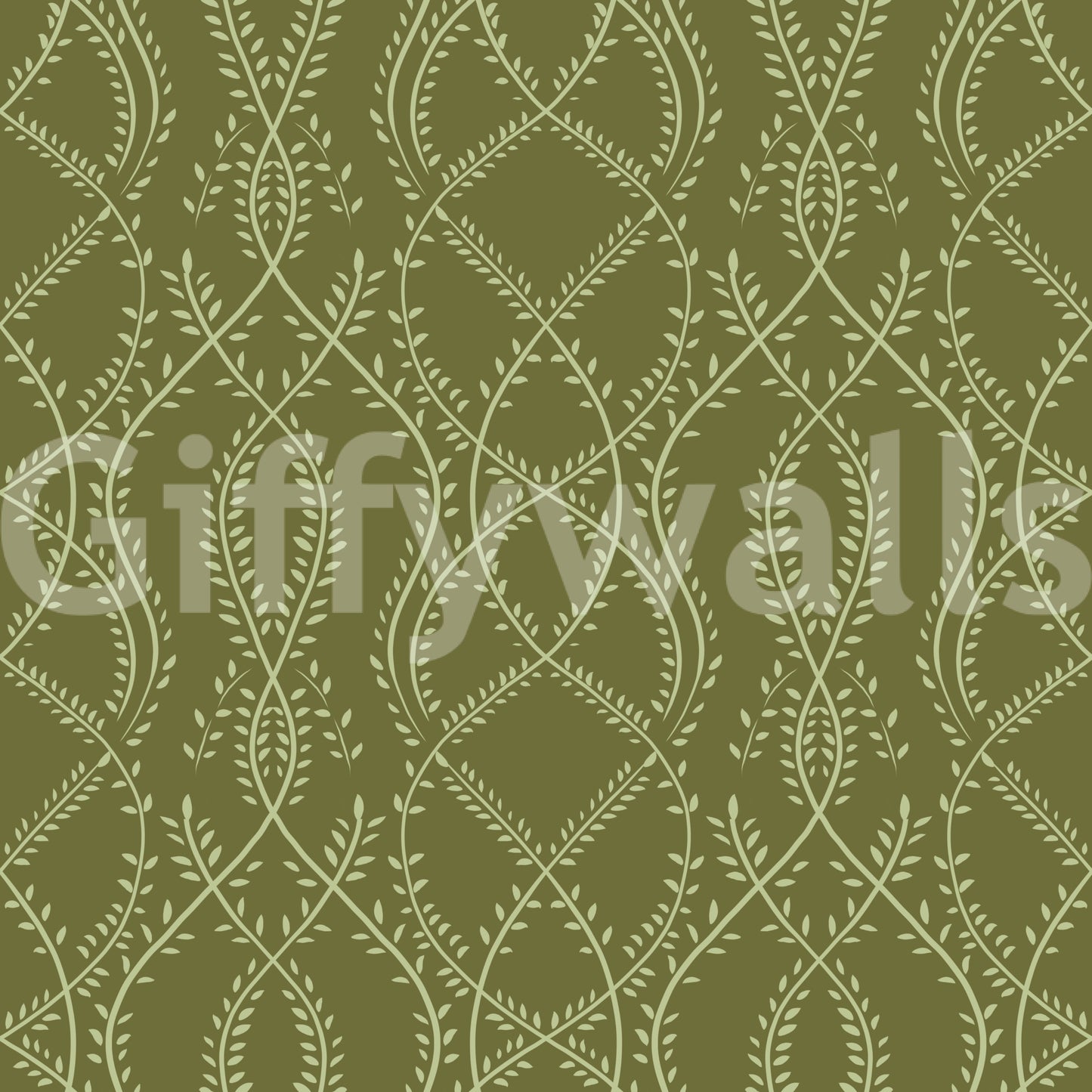 Sage Laurel Trellis Botanical Wallpaper Wallpaper⁠