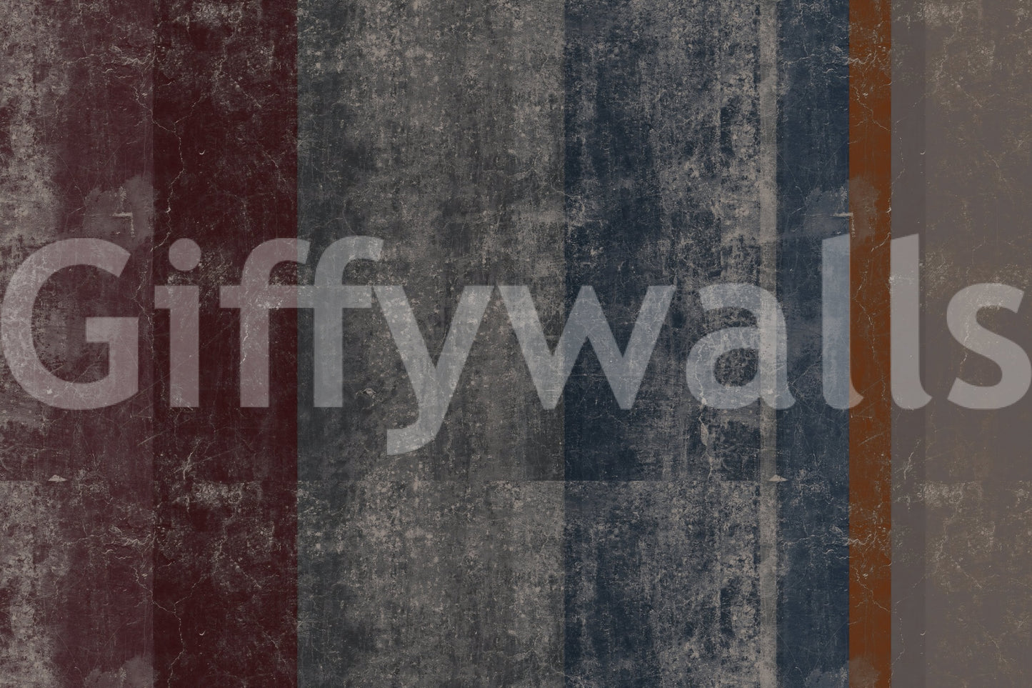 Muted industrial palette on a concrete block and rust wall mural GD10870
