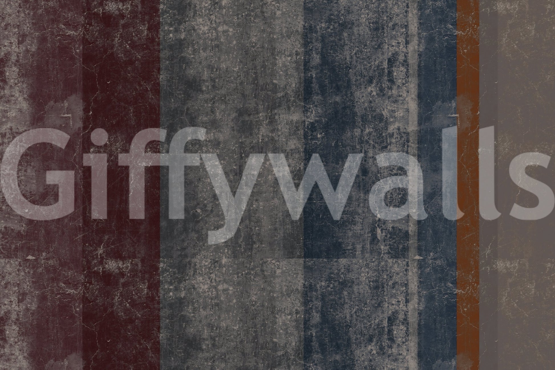 Muted industrial palette on a concrete block and rust wall mural GD10870
