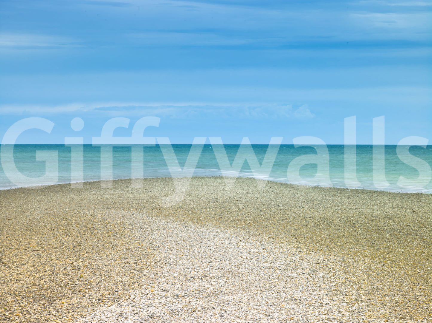 Turquoise Waters Pebble Shoreline Wall Mural