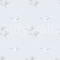 Serene Japanese Crane Flight Wallpaper⁠