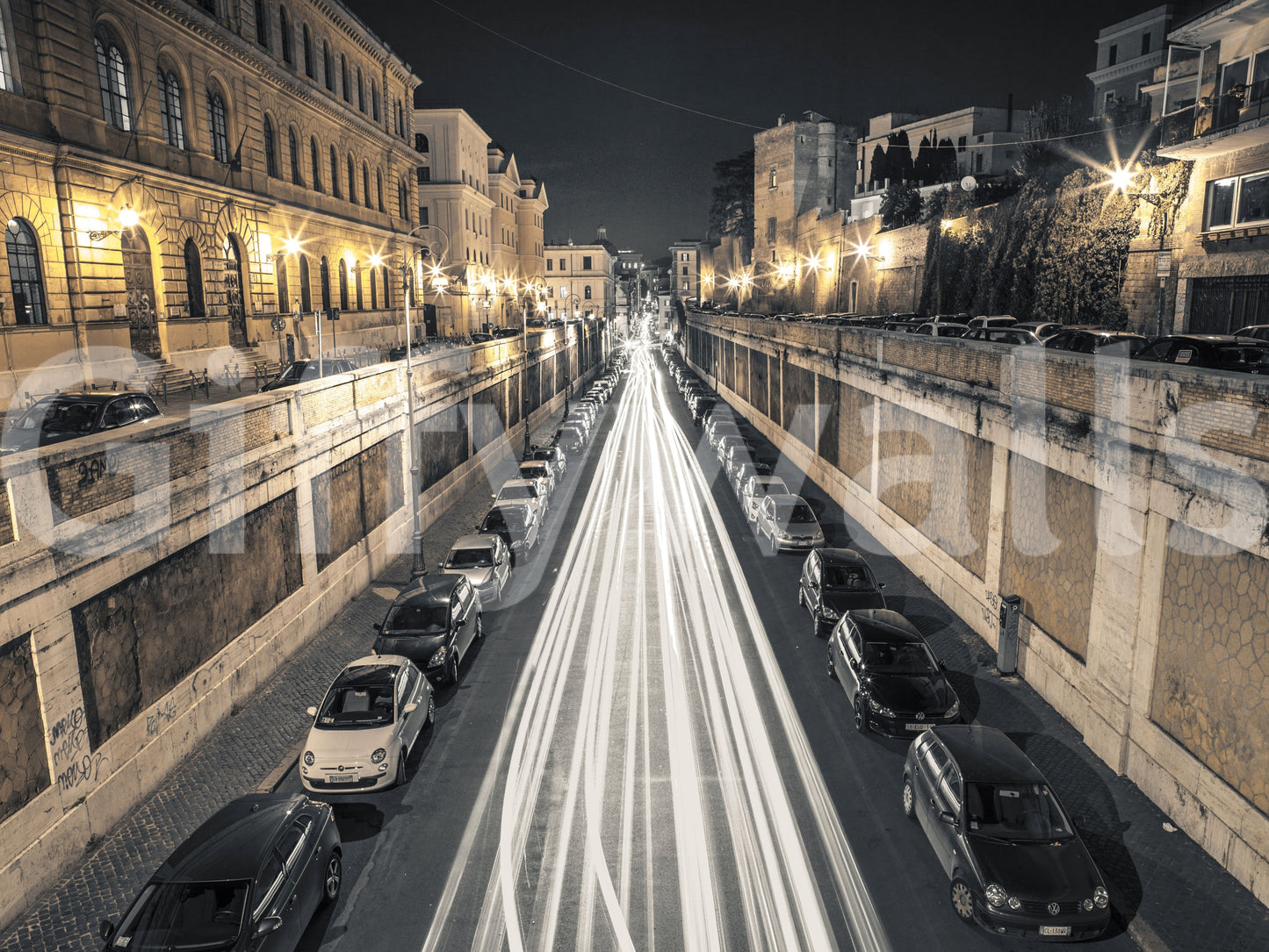 Nocturnal City Light Motion Wall Mural