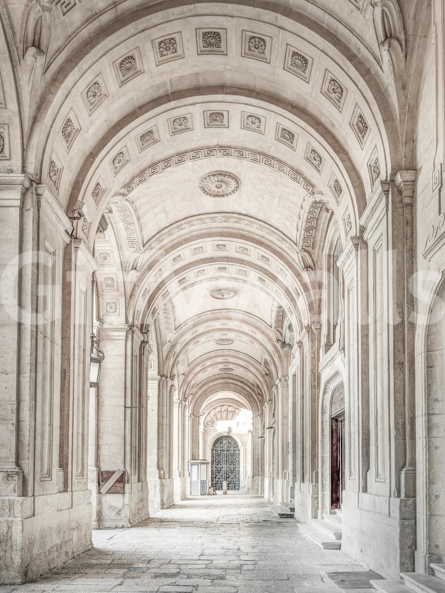 Neoclassical Stone Archway Wall Mural