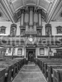 Historic Cathedral Pipe Organ Interior Wall Mural