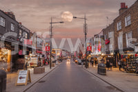 London Street Twilight Scene Wall Mural