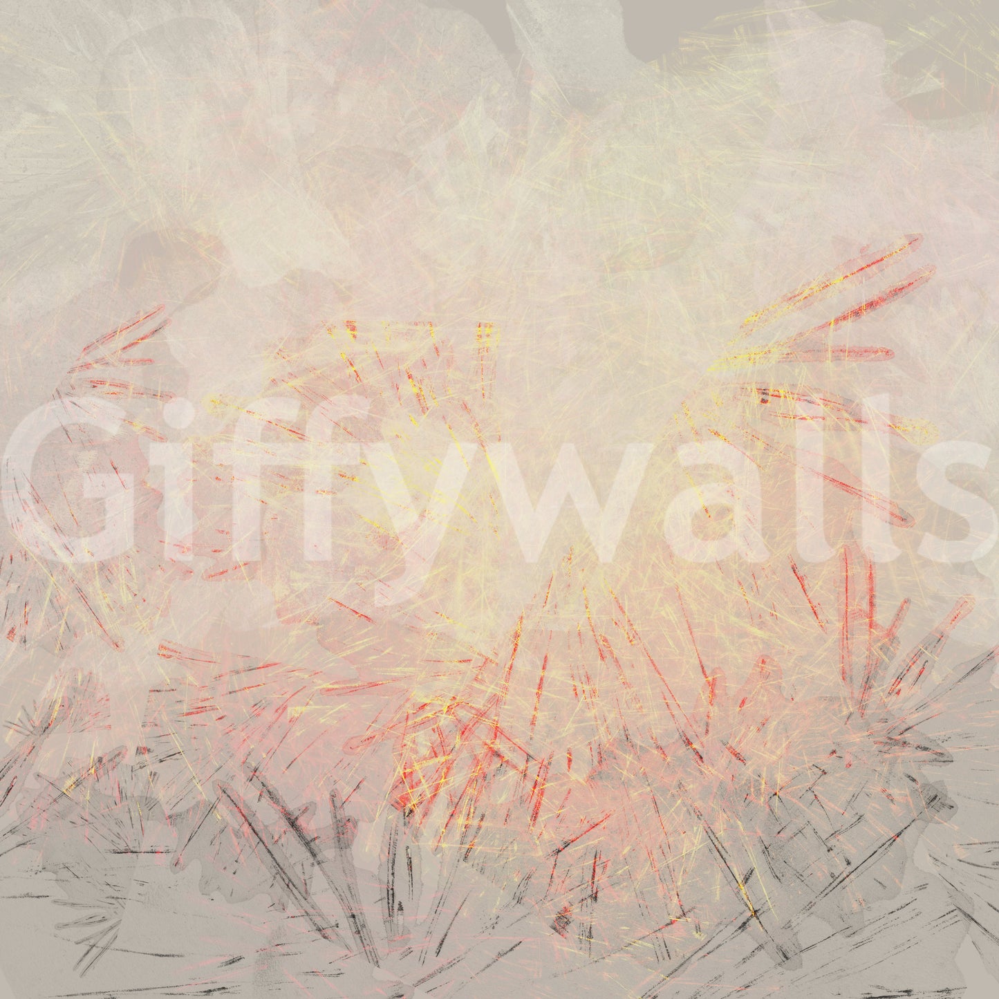 Abstract Golden Dawn Wisps Wall Mural
