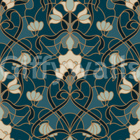 Heritage Botanical Scrollwork Wallpaper⁠