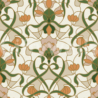 Art Nouveau Floral Interlace Wallpaper⁠