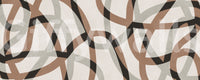 Minimalist Charcoal and Clay Arcs Wall Mural