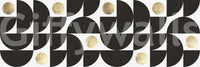 Abstract Gold Sunburst Monochrome Art Wall Mural