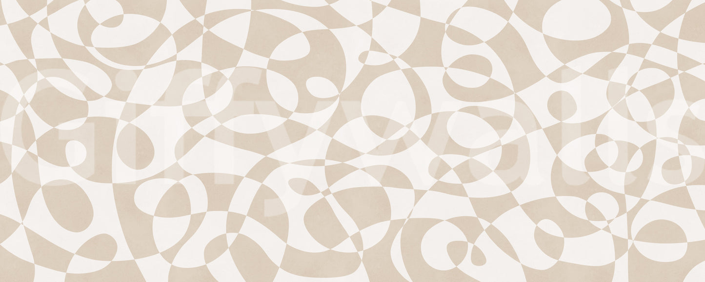 Minimalist Fluid Geometry Wall Mural