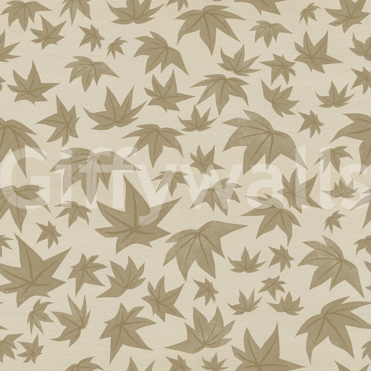 Japanese Maple Leaves - Soft Beiges Wallpaper⁠
