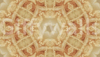 Soft Peach Ruffled Kaleidoscope Wallpaper⁠