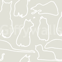 Munki and the Spot - Beige Wallpaper⁠