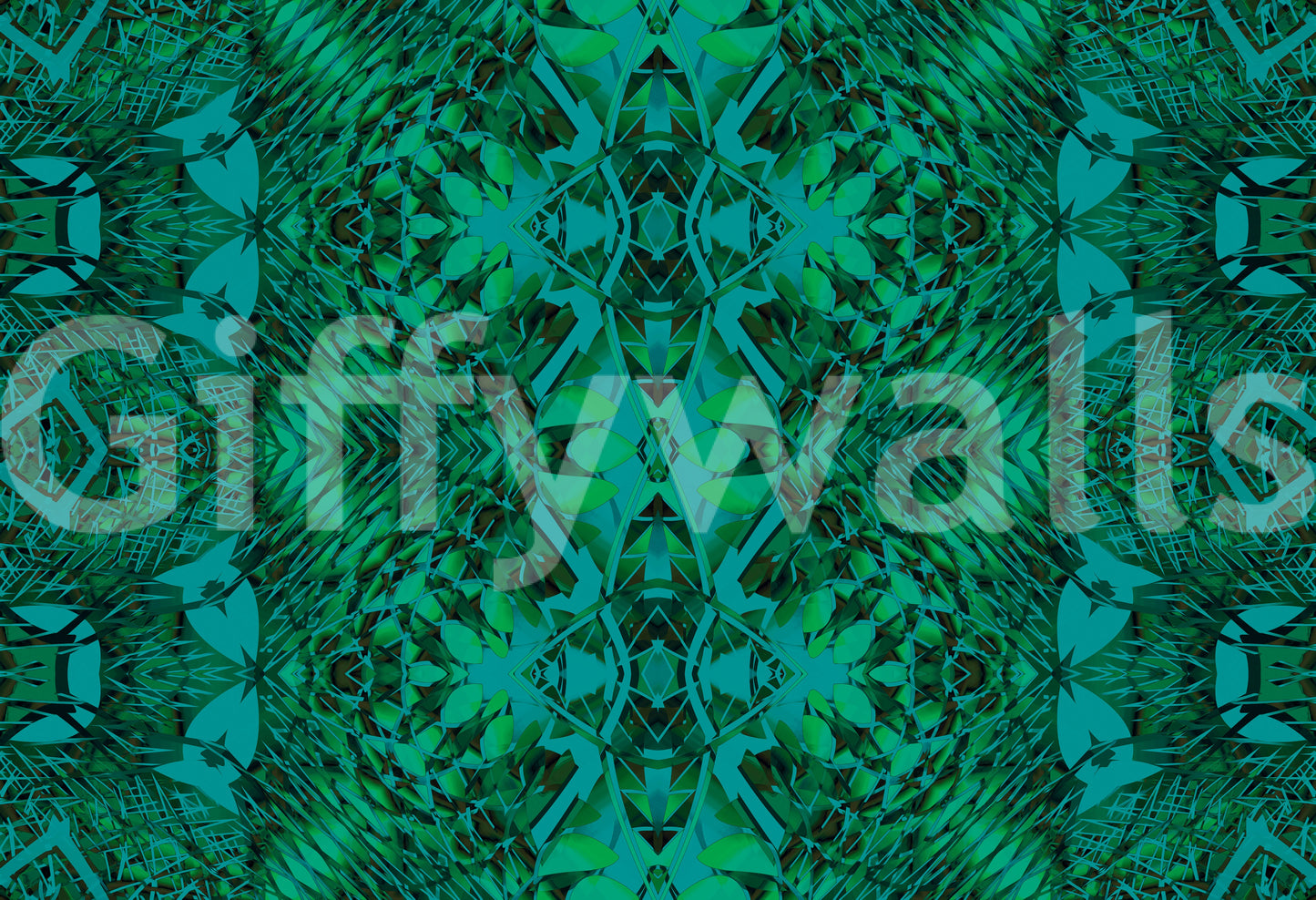 Emerald Green Geometric Lattice Wallpaper - AMBER DESIGN wallpaper Wallpaper⁠