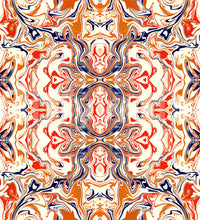 Orange & Red Contemporary Ornamental Tile - ANDORRA Wall Mural