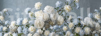 Ethereal Blue Blossom Wall Mural