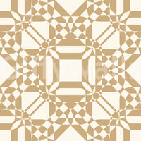 Golden Geometric Interlocking Pattern Wallpaper⁠