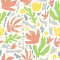 Abstract Matisse Inspired Botanical Cutouts Wallpaper⁠