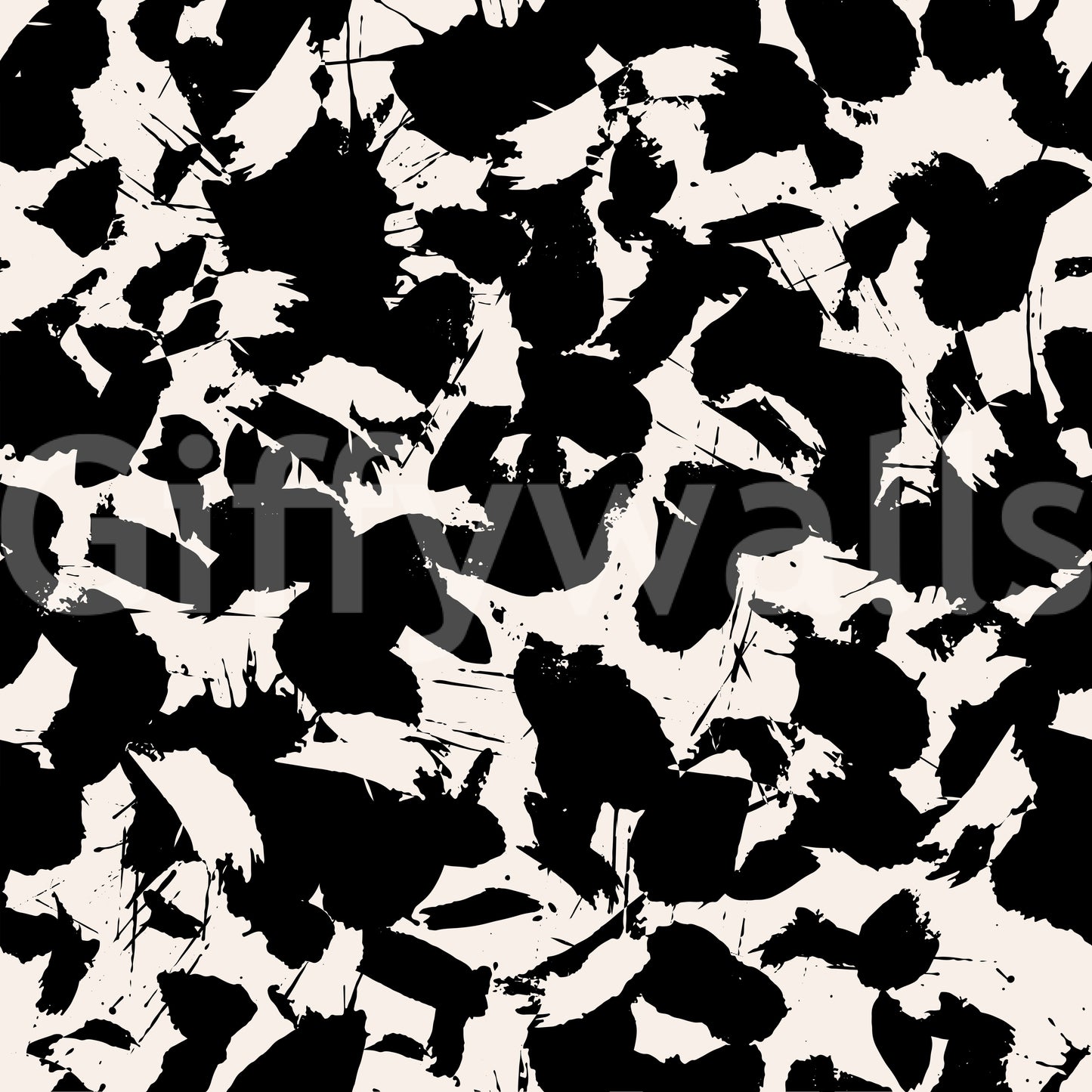 Monochromatic Ink Splatter Abstract Wallpaper⁠