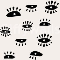 Whimsical Minimalist Eye Illustrations Wallpaper⁠