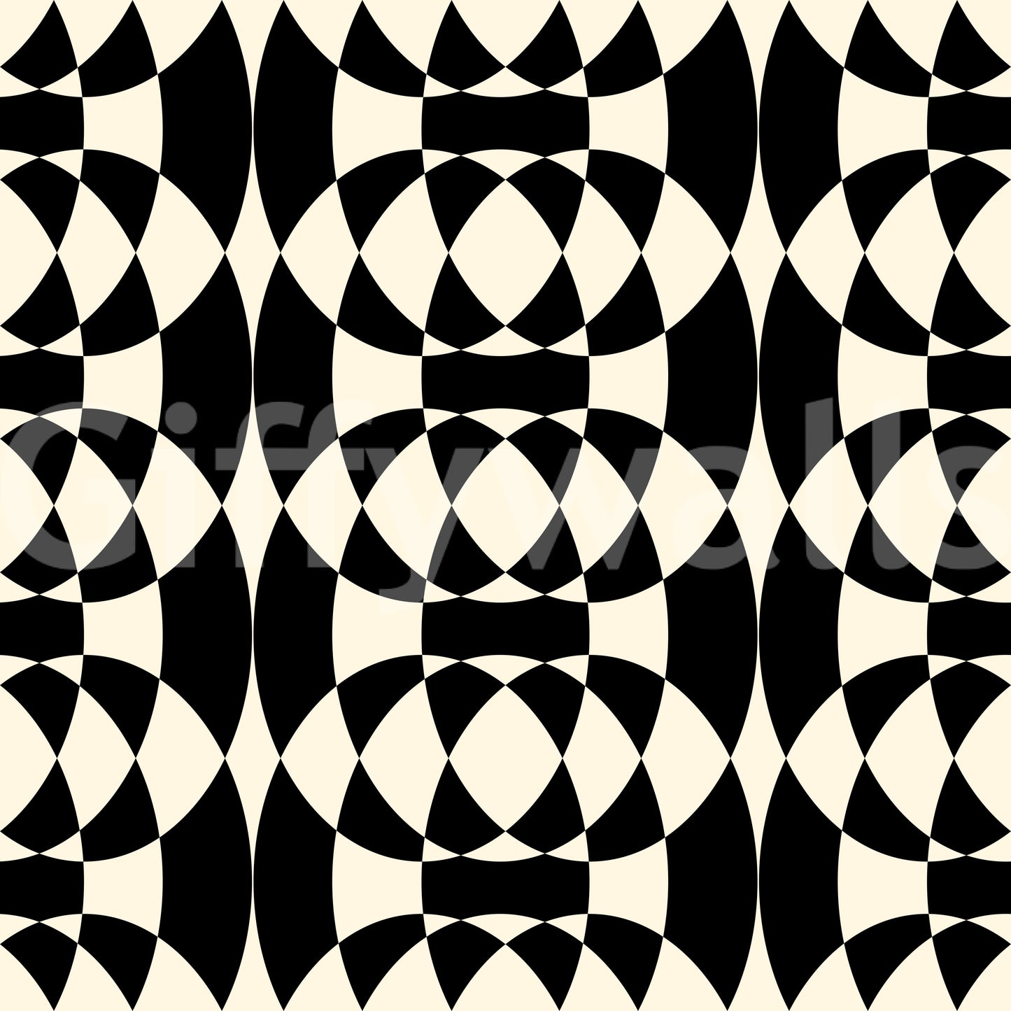 Interlocking Monochrome Arches Wallpaper⁠