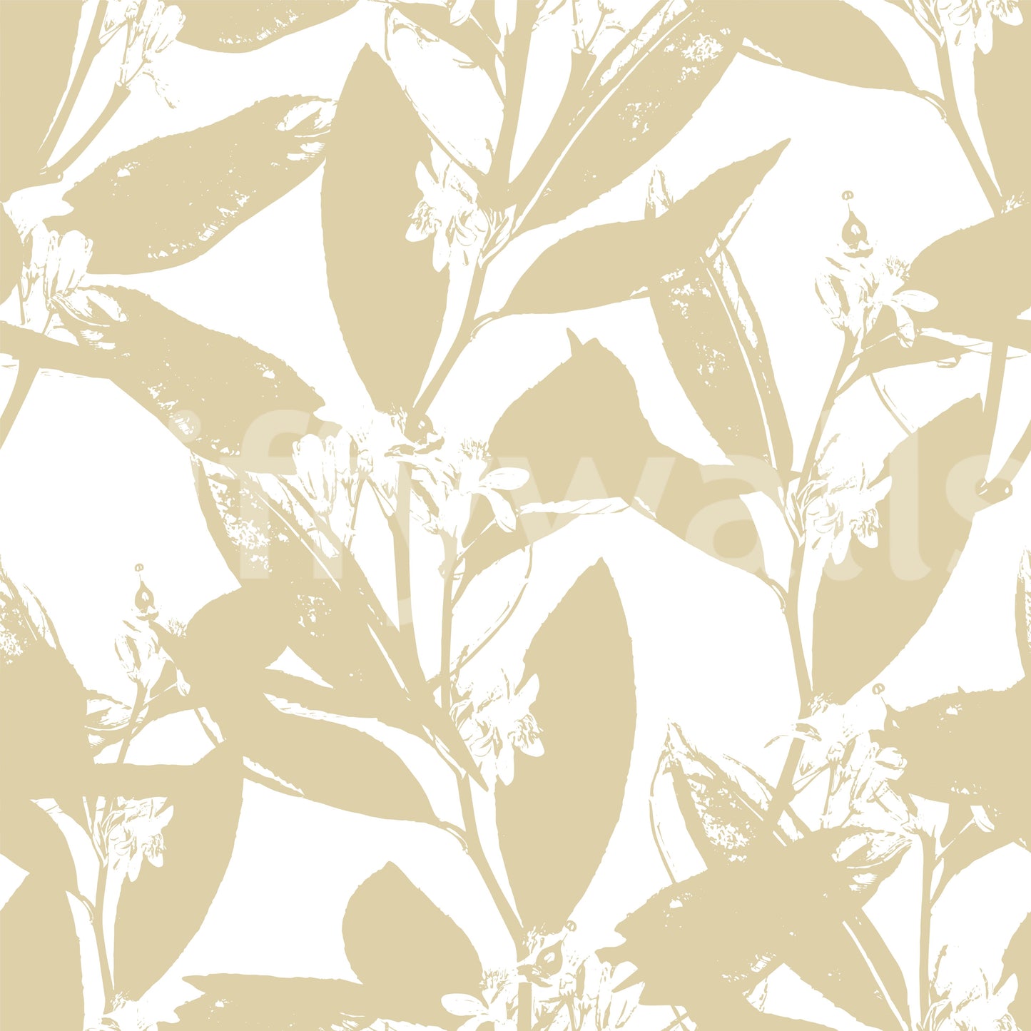 Muted Floral Silhouette Wallpaper⁠