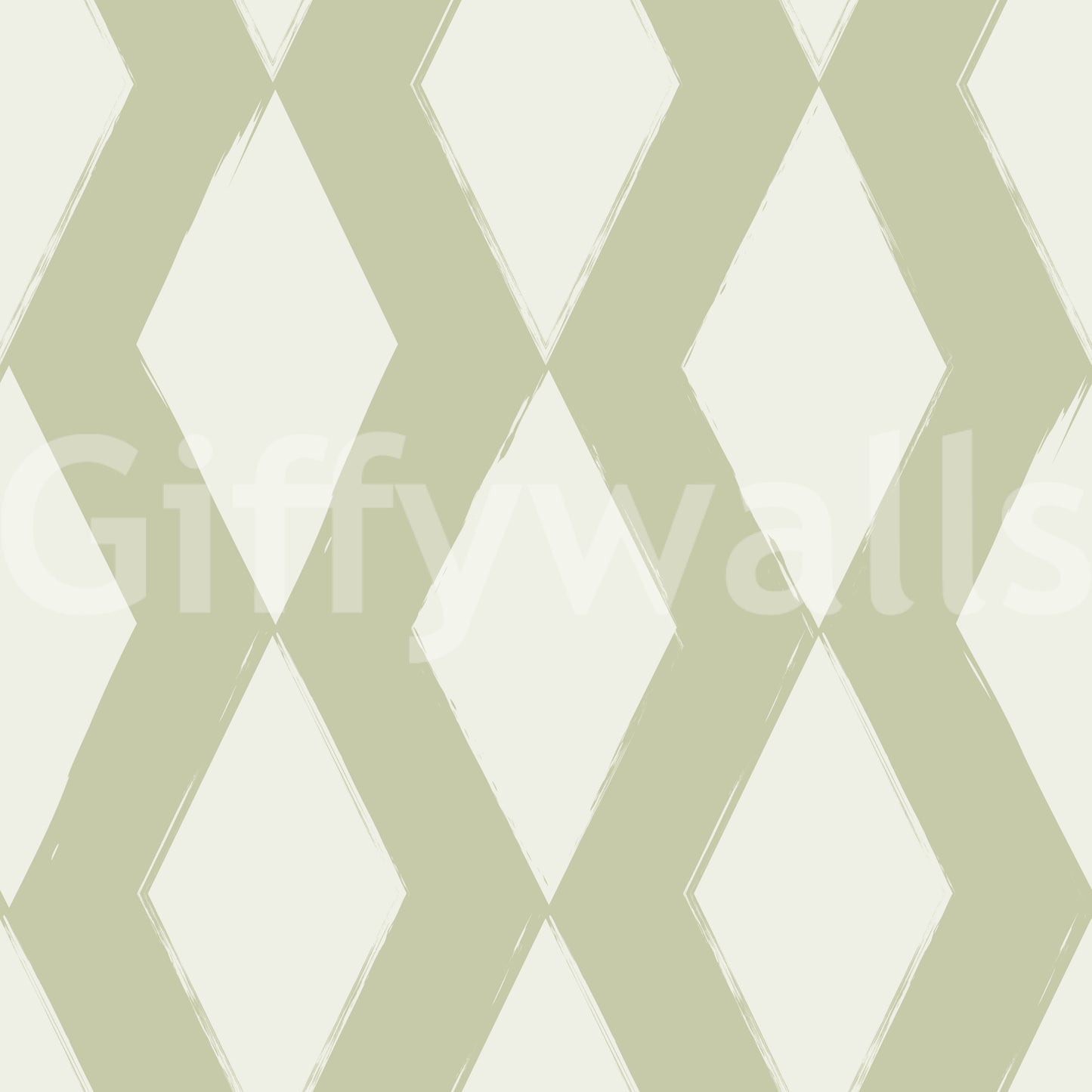 Sage Brushstroke Diamond Lattice Wallpaper⁠
