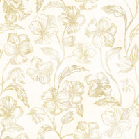 Golden Line Botanical Sketches Wallpaper⁠