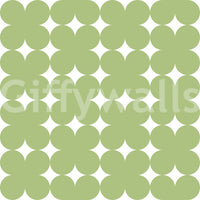 Sage Geometric Clover Pattern Wallpaper⁠