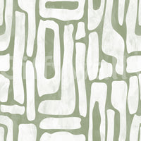 Sage Green Organic Abstract Shapes Wallpaper⁠