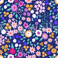 Midnight Meadow Botanical Wallpaper⁠