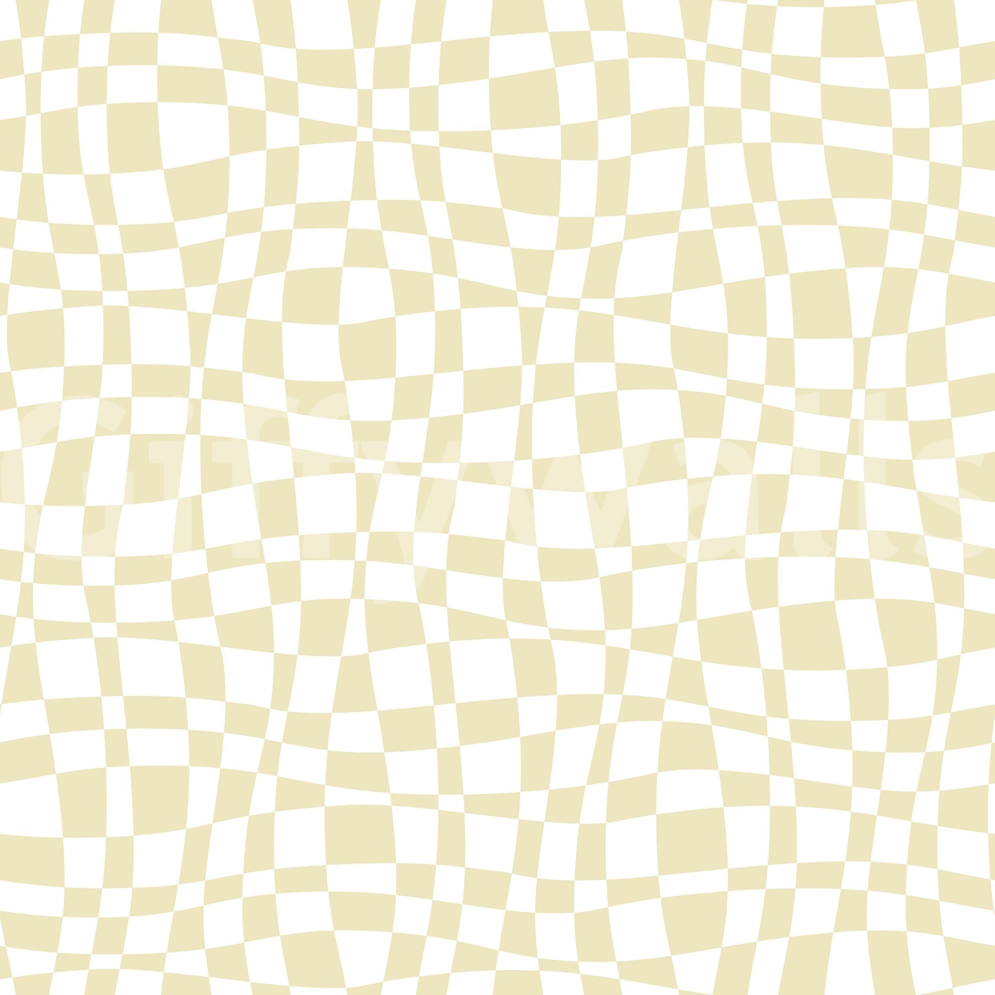 Cream and White Wavy Check Wallpaper⁠