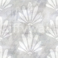 Minimalist Fan Pattern in Grey Wallpaper⁠