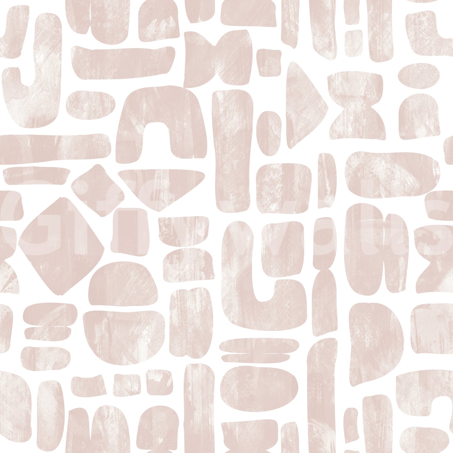 Abstract Painted Shapes in Blush Wallpaper⁠