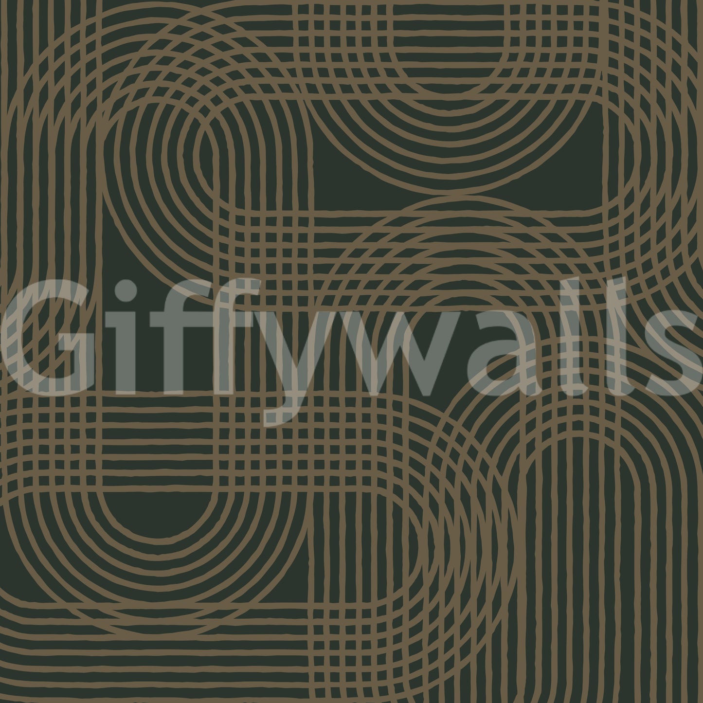 Minimalist Bronze Grid Wall Mural