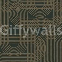 Minimalist Bronze Grid Wall Mural