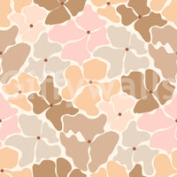 Soft Earthy Petal Mosaic Wallpaper⁠