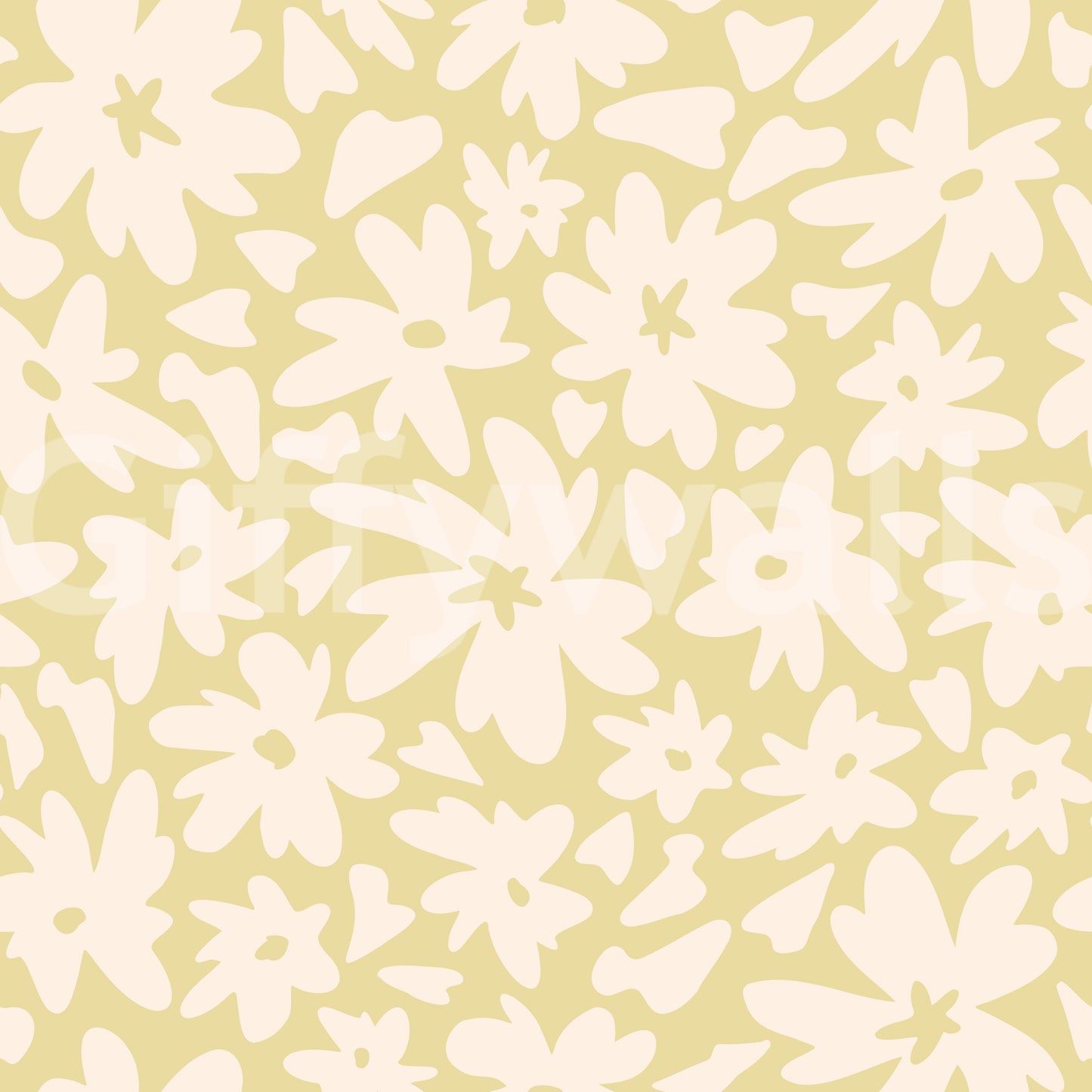 Minimalist Organic Petal Silhouette Wallpaper⁠