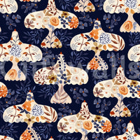 Enchanted Bird Garden Motif Wallpaper⁠