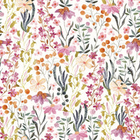 Watercolor Meadow Blooms Wallpaper⁠