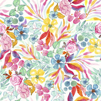 Charming Meadow Floral Illustration Wallpaper⁠