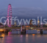 Evening River Thames Reflection Wall Mural